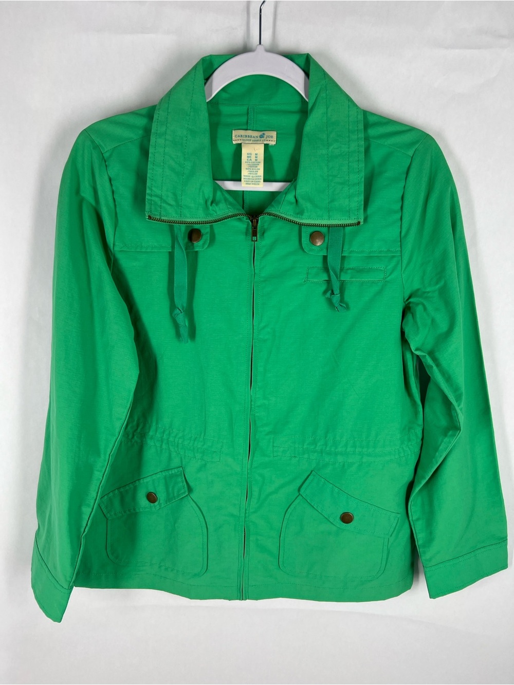 Caribbean Joe Green‎ Lightweight Utility Jacket Size M
